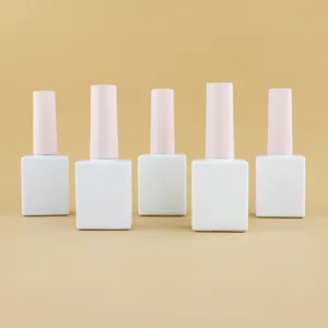 Custom Color Nail Polish Bottle Set With Brush Containers Empty Uv Nail Gel Polish Glass Bottles