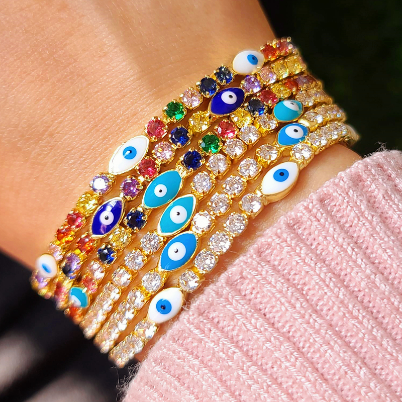Luxury Design Colorful Cubic Zirconia Bracelet