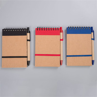Notebook en papier kraft créatif, avec stylo, personnalisé, à la mode, réutilisable, intelligent