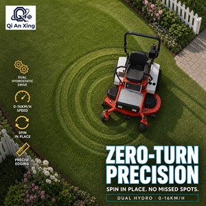 เครื่องตัดหญ้าแบบ Zero Turn ขับเคลื่อนด้วยตัวเอง สำหรับงานอุตสาหกรรม 27 แรงม้า กำลังสูง เหมาะสำหรับงานเทศบาล ตกแต่งสวน ตัดแต่งกิ่งไม้ ปรับปรุงภูมิทัศน์ รุ่น Q-62 Zero-t - Product Image 4