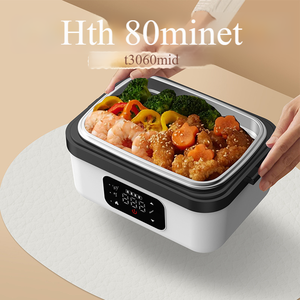 กล่องอาหารกลางวันไฟฟ้าอัจฉริยะ ควบคุมอุณหภูมิแบบ LCD เครื่องอุ่นอาหารแบบพกพาพร้อมกระเป๋าพกพา ภาชนะด้านในเกรดอาหาร - Product Image 2
