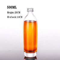 Bouteille en verre carrée élégante et moderne pour whisky artisanal et brandy artisanal
