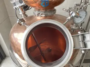 Gin Distiller Gin Distiller Whisky Distiller With Distillation Column 500l Copper Distilling Equipment For Ethanol