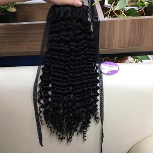 Grande queue de cheval 100% naturelle, queue-de-cheval à cordon, cheveux humains, vente en gros de mcsarahair - Product Image 2