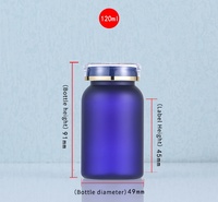Bouteille en plastique avec couvercle portable pilule comprimé capsule conteneur de qualité alimentaire bouteille 80ml100ml120ml150ml225ml