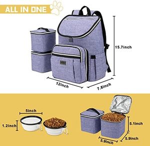 Mochila de Viaje para Perros, Muestra Gratis, Bolsas de Viaje para Perros Aprobadas por Aerolíneas, Suministros para Bolsas de Pañales para Cachorros, Camping para Mascotas - Product Image 4