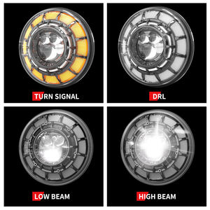 Phare étoile populaire 7 pouces Led phare rond jour fabricant avec démon ange yeux Rgb App contrôle phare <span class=keywords><strong>pour</strong></span> Jeep Jk - Product Image 4