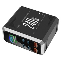 Estación de Carga de Escritorio de 240W con 4 Puertos USB C y 2 Puertos USB A, Hub de Carga Rápida GaN para Laptop, Samsung, iPad Pro