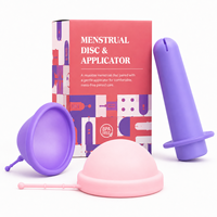 Disque menstruel en silicone de qualité médicale réutilisable avec cordon de retrait facile pour femmes, fabriqué en gros