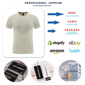 Camiseta de Manga Corta para Hombre, Cuello Redondo, Sin Costuras, Secado Rápido, Transpirable, Agradable al Tacto, para Deportes, Correr al Aire Libre, Uso Casual - Product Image 4