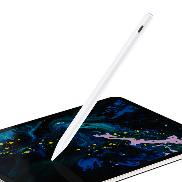 WORTHSPARK Magnetic Stylus Pen Pad Active Capacitive ABS Palm Rejection White for Pro 11/12.9 Air 5/4/3 Mini 6/5