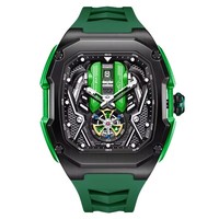 Montre pour hommes Montre-bracelet de sport à la mode Montre squelette pour hommes Montre étanche Supercar Montre-bracelet Tourbillon d'affaires
