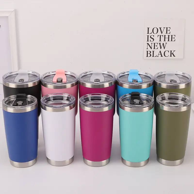 AilinGalaxy 2022 Wholesale Rainbow Acrylic Custom Mugs Double Wall Acrylic Stainless Steel 20oz 30oz Tumblers With Lid and Straw