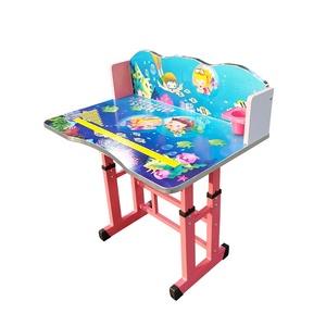 Ensemble de table et de chaises pour enfants à hauteur réglable avec impression de dessin animé Ensemble de <span class=keywords><strong>bureau</strong></span> et de chaises pour enfants - Product Image 6