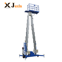 Plateforme élévatrice mobile verticale hydraulique à hauteur réglable en aluminium, certifiée CE, à mât simple/double, électrique