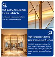 Paravents en verre et acier inoxydable sur mesure YINGHAI pour hôtels, salles de banquet, halls d'accueil et décoration intérieure commerciale