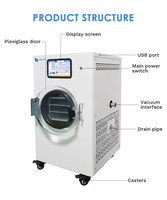 LABOAO - Liofilizador Automático al Vacío de 1-2 kg para Uso Doméstico, Máquina de Liofilización para Frutas, Verduras, Carne y Snacks para Mascotas