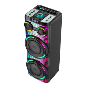 ميكروفون مسرح دي جي عالي الطاقة 10 بوصة 80 واط لاسلكي مزود بإضاءة ليد للحفلات مكبر صوت متعدد الوسائط كاريوكي مضخم صوت - Product Image 6