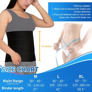 Faja Abdominal Postoperatoria para Hombres y Mujeres, Alta Elasticidad, Transpirable, Negra, Faja Postparto para Abdominoplastia - Product Image 2