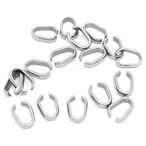ピース/バッグステンレス鋼楕円形ペンダントピンチベイルメロンシードバックルDIYネックレスブレスレットチャームコネクタジュエリー所見 - Product Image 2