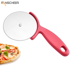 Stainless Steel Pizza Cutter Red Single Wheel 9.5 In Baking Tool For Pizza And Pancake Cutting - Product Image 5