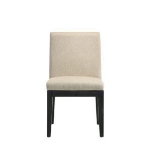 DB Froja Chaise d'appoint en tissu beige et finition noire Chaise de salle à manger en métal léger Lot de 2 pour salons Home Office Home Furniture - Product Image 4