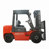 Chariot élévateur diesel compact 3 tonnes, entièrement automatique, avec levage hydraulique sans contrainte de poids, chariot élévateur à fourches, chariot de manutention