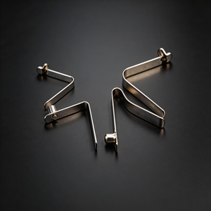 Clip à ressort en forme de V en acier inoxydable, bouton poussoir, clip à pression pour la fixation des tubes de poteaux de tente - Product Image 1