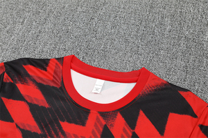Tenues de football d'été, ensemble d'entraînement à manches courtes, maillot 25/26 Manchester, polyester respirant, séchage rapide, col rond, unisexe - Product Image 4