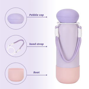 2026 Luxury 25oz Stainless Steel Water Bottle Wholesale Custom Logo Color Block Vacuum <b>Insulated</b> <b>Flask</b> with Portable Carry Rope - Product Image 2