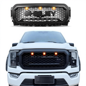 Parrilla Delantera para Automóvil, Rejilla para Parachoques Delantero para <span class=keywords><strong>Ford</strong></span> F150 <span class=keywords><strong>Shelby</strong></span> 2021 2022 2023 con Luces LED - Product Image 1