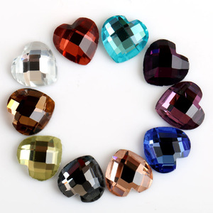 Strass en verre en forme de cœur, dos plat, 6MM 8MM 10MM 12MM, pour Nail Art, accessoires de bijoux DIY YXZ1014 - Product Image 1