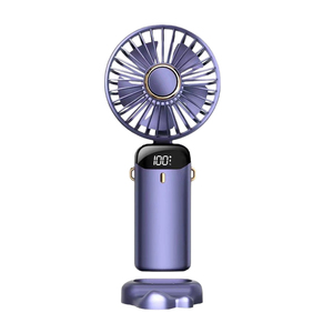 Ventilador de Mano Portátil con Rociador de Agua, Pantalla Digital, Motor sin Escobillas, Batería de 3200mAh, Plegable, Cinco Velocidades, Control por Aplicación - Product Image 1