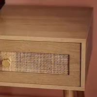 FENGHUANG mobili per camera da letto cassetti in Rattan comodino in legno tavolino laterale