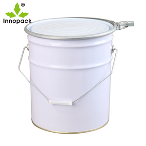 Seau à peinture métallique personnalisé de 16 <span class=keywords><strong>litres</strong></span> avec couvercle à anneau de verrouillage pour emballage en bitume - Product Image 1