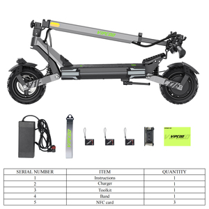 Uk Eu Us Stock 48v 18.2ah Vipcoo Vs6 Fast Folding Scooters for Women Disc Ie-s1 - Product Image 5