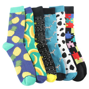 ALLCH — chaussettes en coton pour femmes, chaussettes tendance, couleur contrastée, dessins animés, créatifs et populaires, mode, personnalisées, cool, décontractées - Product Image 5