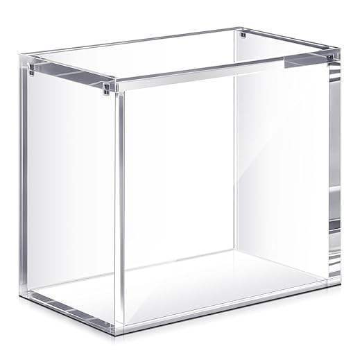Custom OEM Clear Acrylic Display Box with Magnetic Sliding Lid Ultra-Transparent Storage for Card and Tools Collection