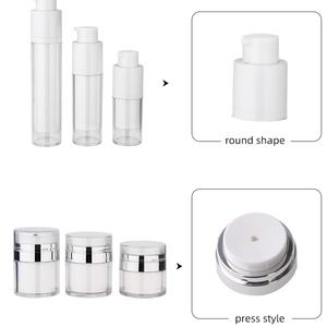 Natura ขวดปั๊มสุญญากาศสำหรับใส่ครีมเครื่องสำอางครีมบำรุงผิวฉลากแบบไร้อากาศ - Product Image 5