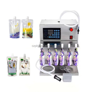 <span class=keywords><strong>Prix</strong></span> usine automatique 6 buses Stand up Pouch Apple Orange Jus Machines de remplissage Café Chili Sauce tomate Machine d'emballage - Product Image 4