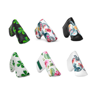 Customized Pattern Magnet Closure Golf Blade Putter Head Covers Waterproof Golf Club <strong>Headcover</strong> PU Leather Golf Headcovers - Product Image 1