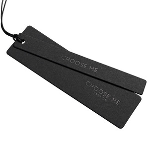 Màu Đen Thân Thiện Với Môi Tùy Chỉnh Bóng Vuông Màn Hình Lụa In Giấy Cửa Hàng Quần Áo Thẻ May Mặc Cho Nam Giới Và Phụ Nữ Của Quần Áo - Product Image 5