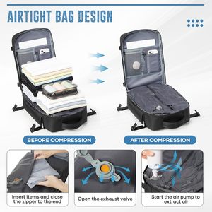 <span class=keywords><strong>Sac</strong></span> à dos de voyage étanche Bluterm tendance avec pompe et fermeture éclair, approuvé pour les cabines, unisexe, pour les voyages en <span class=keywords><strong>avion</strong></span> - Product Image 3