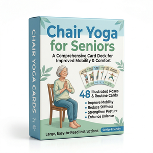 Tarjetas <span class=keywords><strong>de</strong></span> Yoga para Personas Mayores - 48 Ejercicios Ilustrados para Sentarse - Impresión Grande y Fácil <span class=keywords><strong>de</strong></span> Leer - Regalo para la Movilidad y el Bienestar - Product Image 4