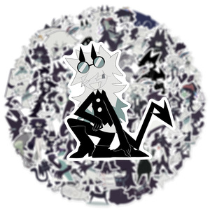 50 cái màu đen và trắng phim hoạt hình FPE cơ bản giấy giáo dục Sticker - Product Image 4