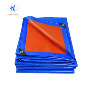 Nhựa không thấm nước Gỗ 20x30 Poly Tarp rõ ràng Roof xe tải Trailer tarps màu xanh hay PE Tarp