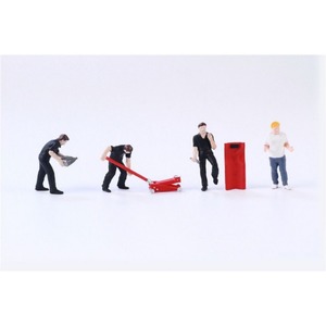 ของเล่นโมเดลพลาสติก1:64โมเดลคนงานซ่อมรถ1:64โมเดลรถเวิร์คชอปโมเดลคนงานแจ็คยิงขนาดเล็กแช่แข็ง - Product Image 6