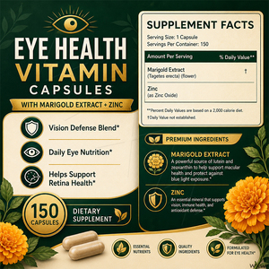 Cápsulas de Vitaminas para <span class=keywords><strong>la</strong></span> Salud Ocular de Marca Privada, Extracto de Caléndula, Luteína, Zinc, Antioxidante Ocular Diario para <span class=keywords><strong>la</strong></span> <span class=keywords><strong>Retina</strong></span>, Cápsula Oral - Product Image 6