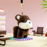 Porte-clés en peluche chien hamburger mignon personnalisé, jouet en peluche Kawaii, animaux en peluche personnalisables, cadeaux de fêtes, vente en gros OEM ODM