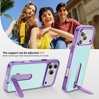 Nouvel étui magnétique avec béquille pour iPhone 18 17 Pro Max, support métallique réglable, antichoc, compatible avec la recharge sans fil, coques de téléphone portable
